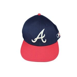 Atlanta Braves MLB Team MLB Flex Fit Baseball Cap OSFM‎ Navy Red